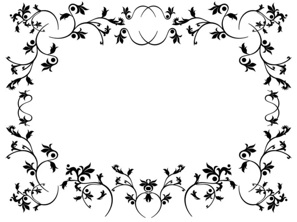 Moldura Floral Vetorial Imagem Ilustração Vetorial — Vetor de Stock