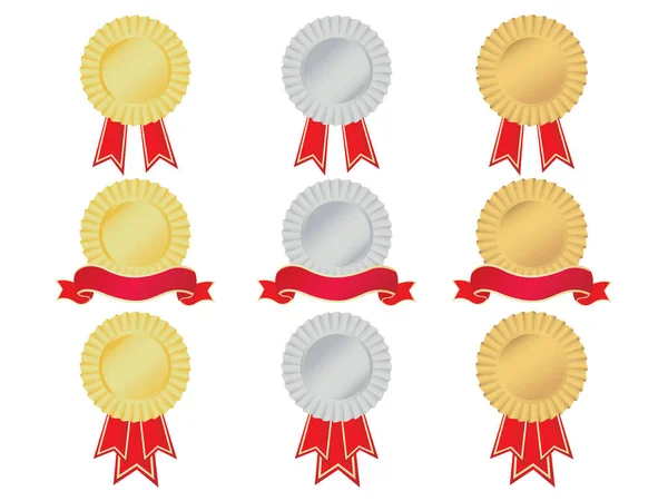 Set Medals Part Medal Series — Stock Vector