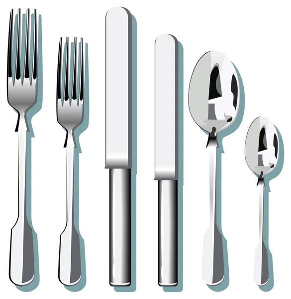 Vector Cutlery Image Vector Illustration — Stock Vector