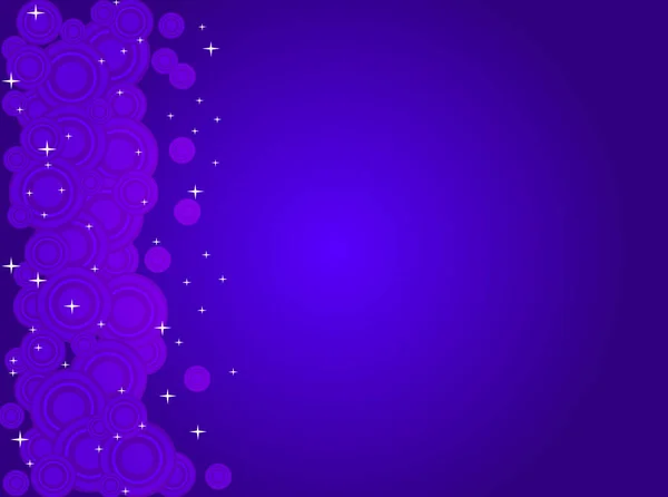 Des Cercles Rétro Violet Tendance Des Étoiles Blanches Sur Fond — Image vectorielle