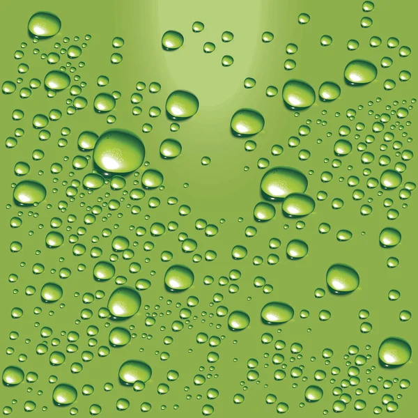 Детальные Пузыри Воды Стеклянной Поверхности — стоковый вектор