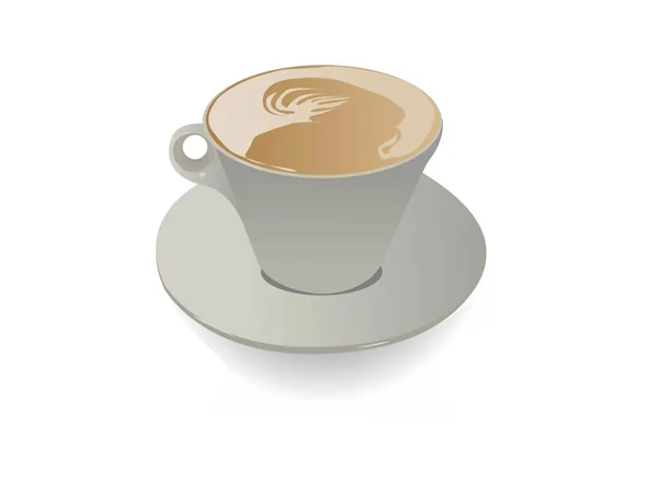 Kaffekopp Isolerad Backgroun — Stock vektor
