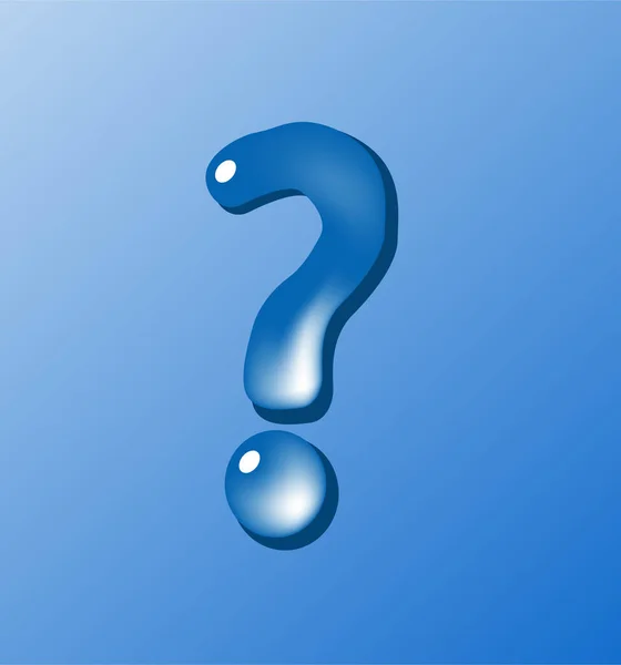 Liquid Question Mark Image Vector Illustration — Stock Vector