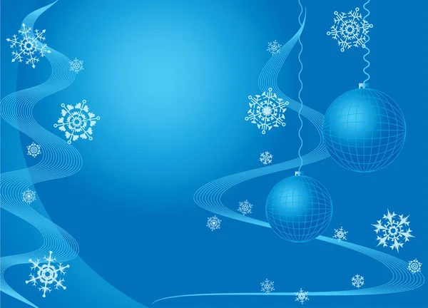 Navidad Tarjeta Felicitación Azul Una Ilustración Vectorial — Archivo Imágenes Vectoriales