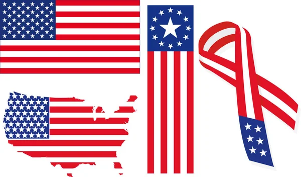 Amerikan Bayrağı Geçmişi Eski Ihtişam — Stok Vektör