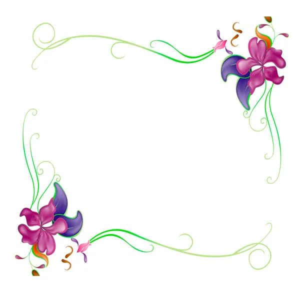 Dekorative Muster Blume Bild Vektor Illustration — Stockvektor