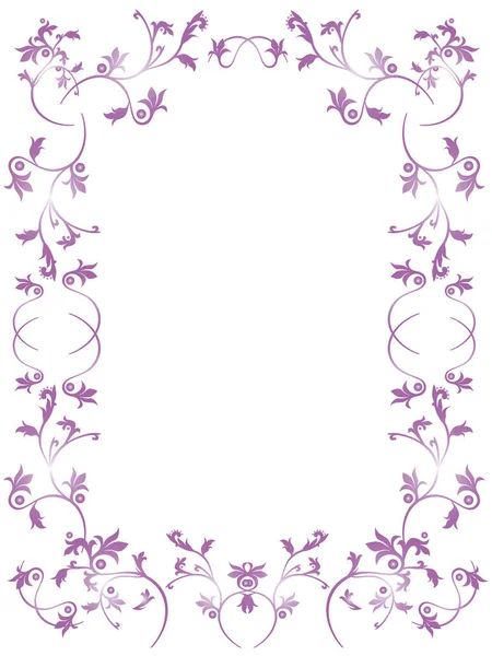 Vector Floral Frame Image Vector Illustration — Stock Vector