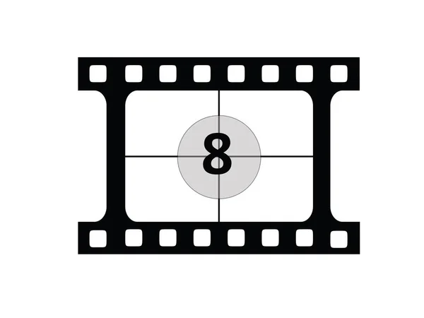 Ein Vektor Der Einen Film Countdown Darstellt — Stockvektor