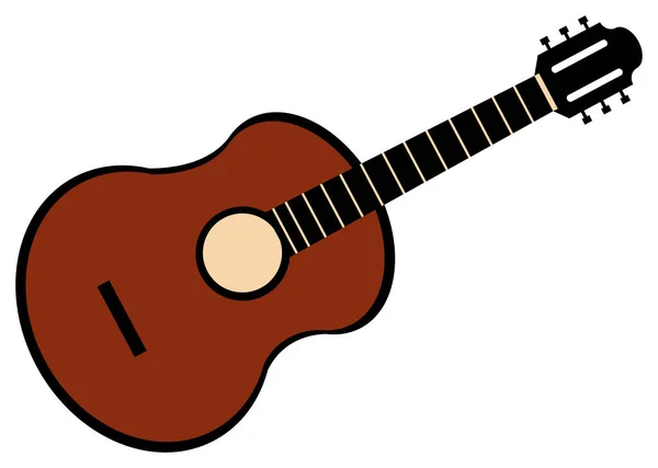 Gráfico Guitarra Vetorial Simples —  Vetores de Stock