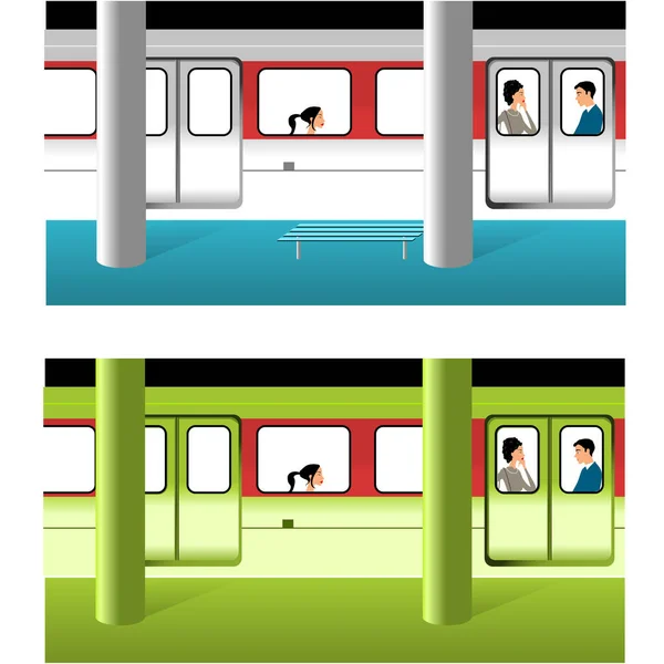 Imagen Del Metro Ilustración Vectorial — Vector de stock