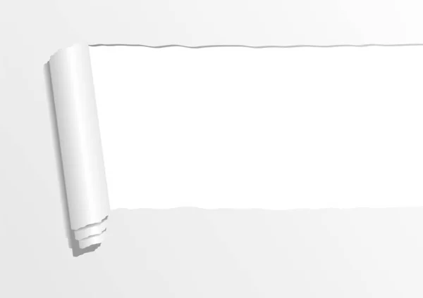 Aufgerissenes Papierblatt Mit Negativem Platz Zum Einfügen Von Text — Stockvektor