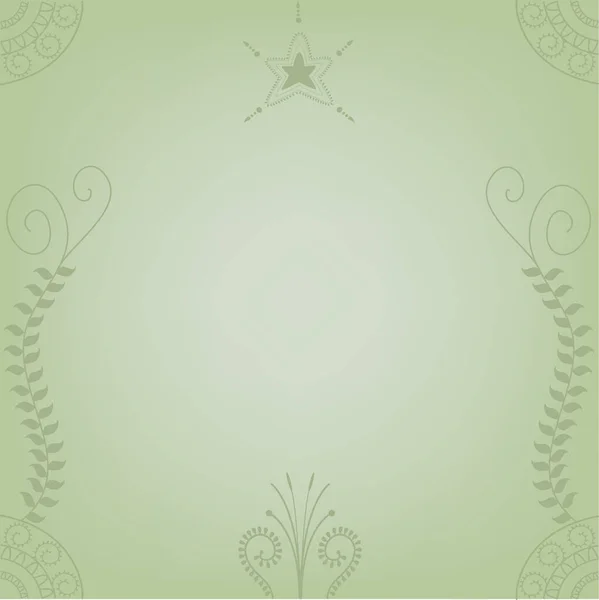 Ilustración Vectorial Del Diseño Henna Sobre Fondo Verde — Archivo Imágenes Vectoriales