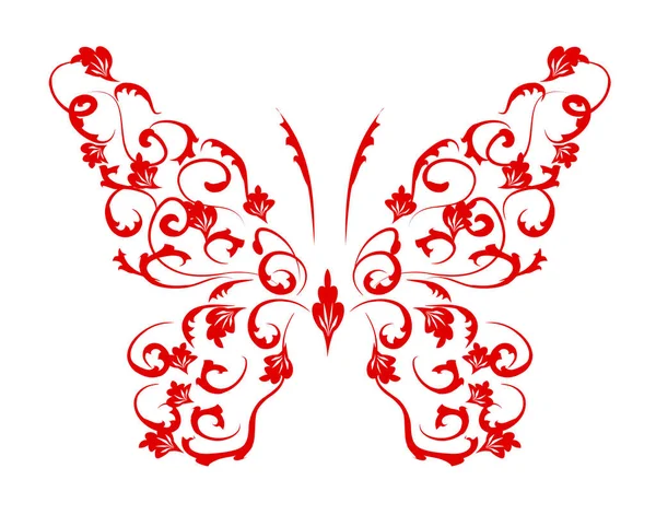 Motýlí Silueta Pro Váš Design — Stockový vektor