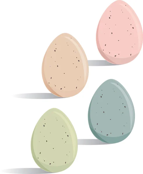 Pastell Eier Mit Flecken — Stockvektor