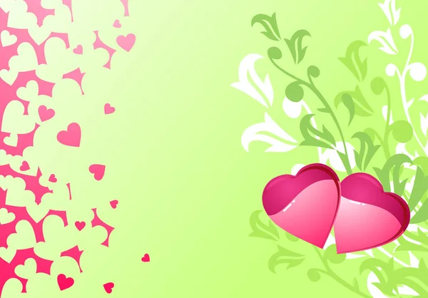 Love Hearts Background Valentine Wedding Vector Illustration — Stock Vector