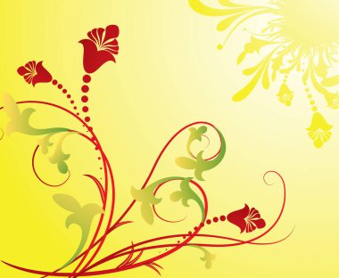 Çiçek tarzında vektör süslemesi