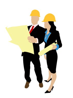 İzole edilmiş arkaplanda iş adamları