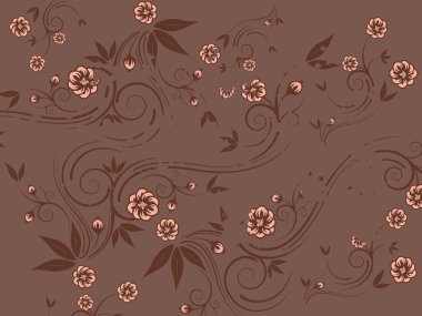 Çiçek ve kıvrımlı çirkin çiçek arkaplanı, desenler, tasarım elemanları, baskı işleri, web tasarımları ve diğer grafik çalışmaları için ideal.