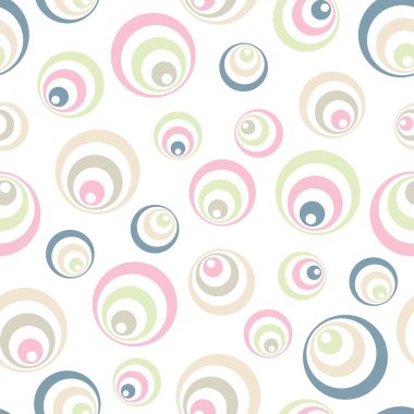 Siyah üzerinde kusursuz eski pop daireleri deseni