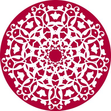 kaleydoskopik çiçek desenli resim - vektör illüstrasyonu