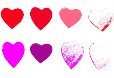 8 Renkli Grunge Heart
