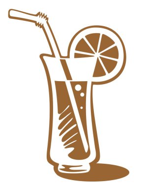 Beyaz arka planda izole edilmiş limonata kadehi.