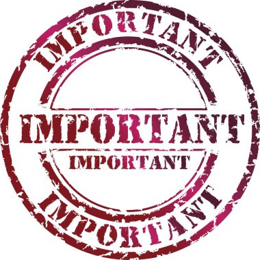 Kırmızı mürekkeple önemli bir damga