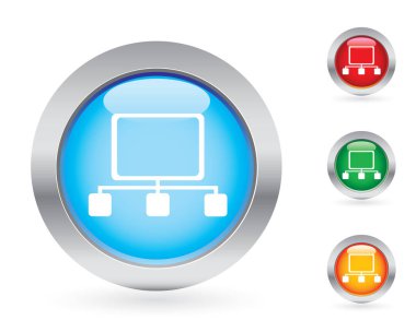 Parlak ağ düğmesi ayarlandı. Portföyümde daha fazla düğme ayarları.