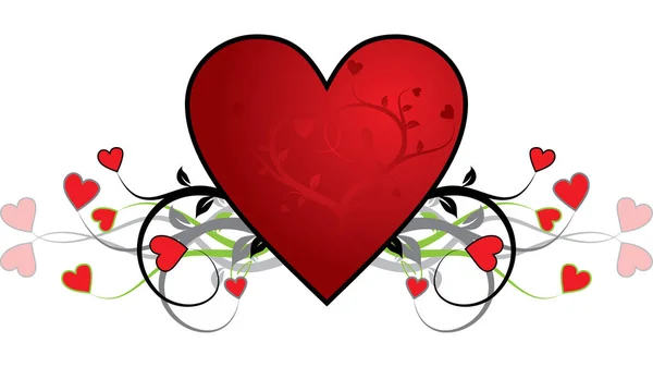 Fondo San Valentín Corazón Ilustración Vectorial — Archivo Imágenes Vectoriales