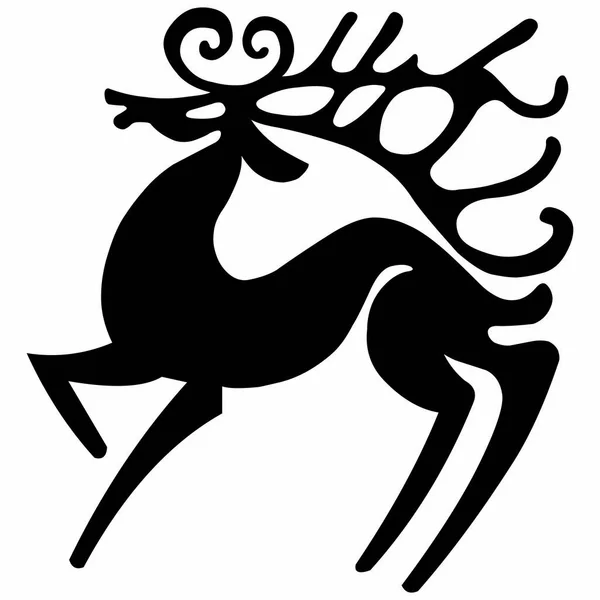 Deer Vector Illustration Christmas Elements Design — Stock Vector