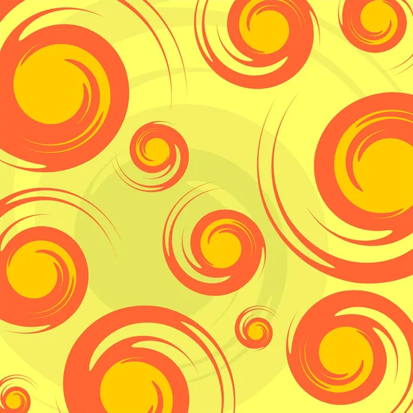 Abstraktní Spirálový Vzor Různými Odstíny Oranžové — Stockový vektor