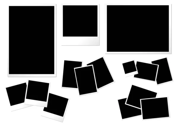不同格式 大小和方向的照片纸模板 — 图库矢量图片