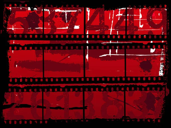 Grunge Background Illustration Old Film Strips — Stock Vector