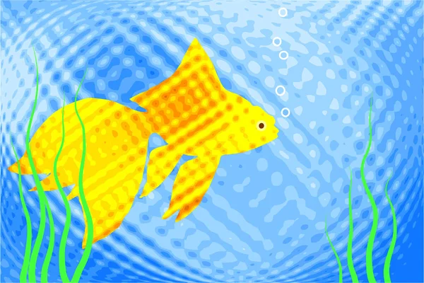 Editierbare Vektorillustration Eines Goldfisches Der Ein Separates Element Ist — Stockvektor