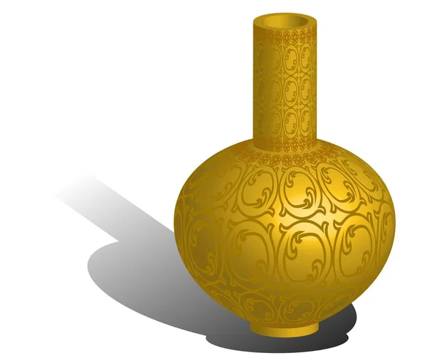 Ein Vektor Illustration Für Porzellan Keramik Vase Krug — Stockvektor