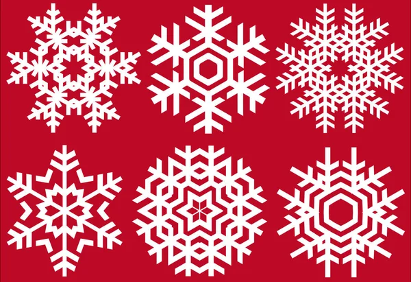 Διανυσματικές Νιφάδες Χιονιού Set Image Διανυσματική Απεικόνιση — Διανυσματικό Αρχείο