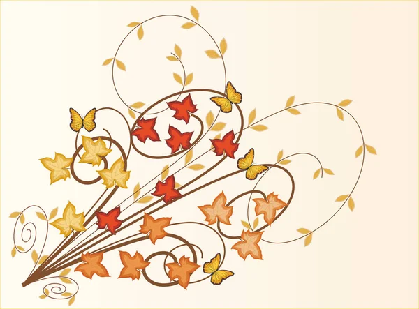 Herbst Blätter Hintergrund Vektorillustration — Stockvektor