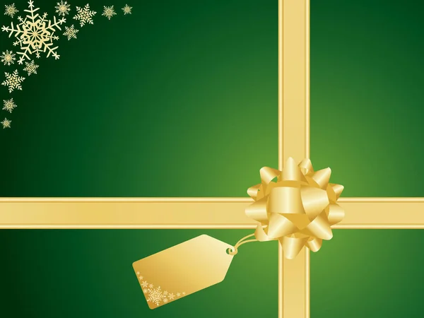 弓とギフトカードでクリスマスの背景 私のポートフォリオのより多くのクリスマスの画像 — ストックベクタ