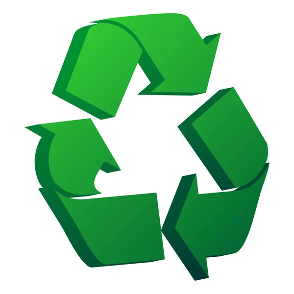 Recycle Symbol Isoliert Über Weißem Hintergrund — Stockvektor