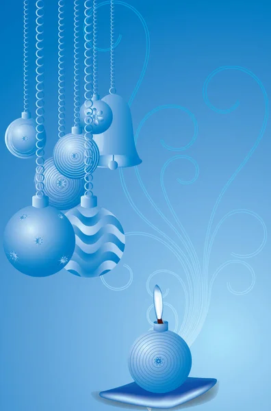 圣诞背景与蜡烛 — 图库矢量图片