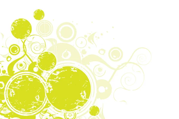 Grungy Background Swirls Curvy Design Elements Circles — Stock Vector