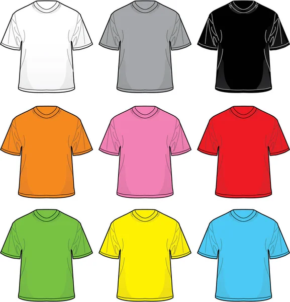 Shirts Vectoriels Parfaits Pour Positionner Vos Propres Modèles — Image vectorielle