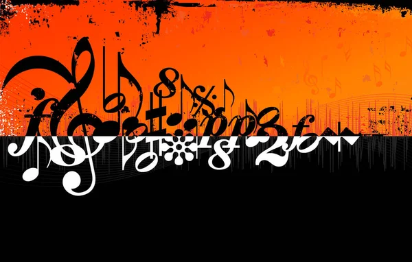 Résumé Grunge Music Design Fichier Facile Éditer Avec Effet Grunge — Image vectorielle