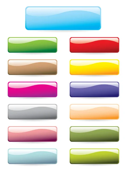 Juego Botones Colores Más Conjuntos Cartera — Vector de stock