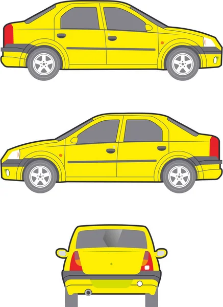 Illustration Populär Fransk Rumänsk Bil Perfekt För Wrap Mockups Kan — Stock vektor