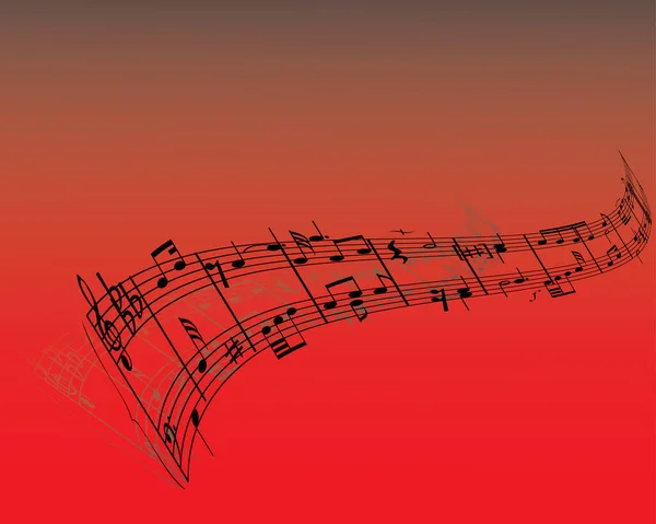 Абстрактний Музичний Фон Різними Нотами Лініями — стоковий вектор