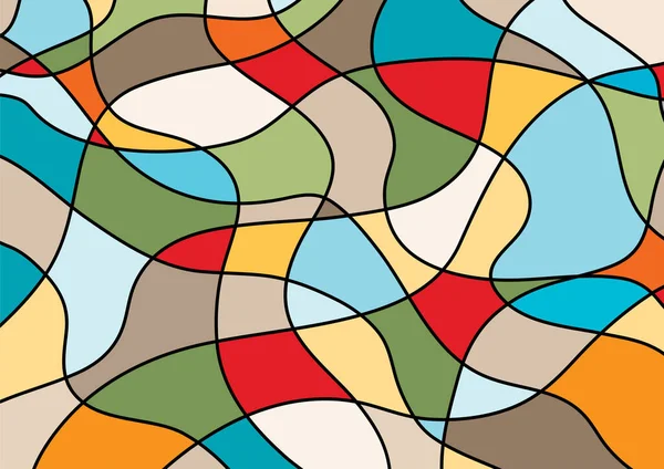 Lignes Torsadées Avec Fond Abstrait Coloré — Image vectorielle