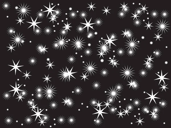Векторная Иллюстрация Неба Многими Звездами — стоковый вектор