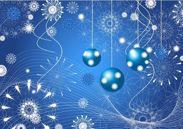 Abstraction Noël Avec Des Flocons Neige — Image vectorielle