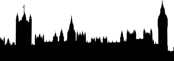 Биг Бен Зданиях Парламента Вестминстерский Дворец Лондон — стоковый вектор